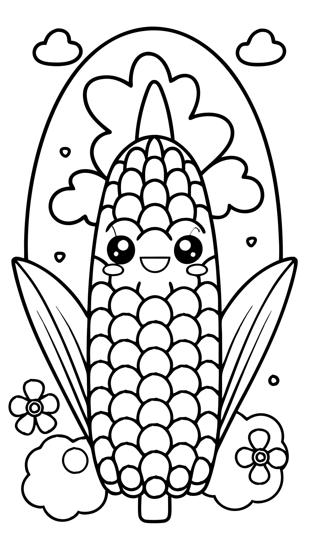 rainbow corn coloring pages